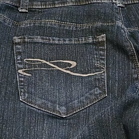 Style & Co. Women's Denim Blue Jeans Dark Wash Tummy Control Size 14 Short - Picture 12 of 16